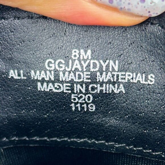 GBG Guess Jaydyn  Lace Up Ankle Boots Combat Heeled  w/ Zip & Buckle Black 8 EUC - Picture 12 of 14